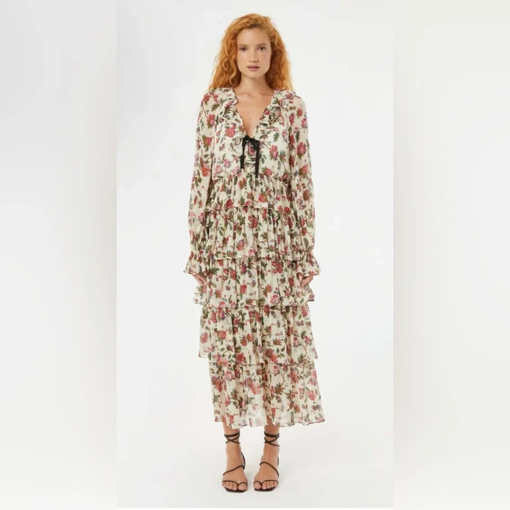 Rhode Susanna maxi dress Floral Tiered Ruffle Maxi Dress - Picture 2 of 5